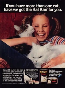 Kal Kan Dinner Cat Pet Food 1980s Print Advertisement Ad 1982 - Picture 1 of 1