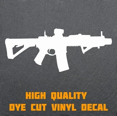 Gun Decal AR 15 Decal ASSORTED SIZE AND COLOR Options. High Quality Vinyl! - Image 1 of 2