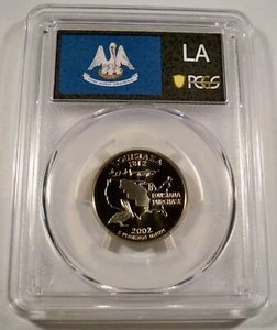 2002-S 25c CLAD PCGS PR70DCAM LOUISIANA QUARTER PROOF DEEP CAMEO PR 70 DC - Picture 1 of 3