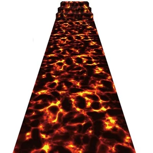 2 Pack Lava Themed Aisle Runners Halloween Lava Party Decorations Fire Volcano T - Picture 1 of 7