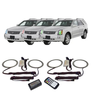 RGB Multi Color Angel Eye Headlight Halo kit for Cadillac SRX 04-09 - Foto 1 di 11