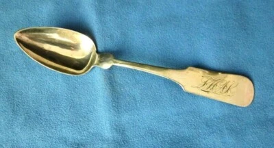 Antique Georgian Sterling Five O'clock Teaspoon  6" - early 1800's- mono- 15 g - Image 1 of 4