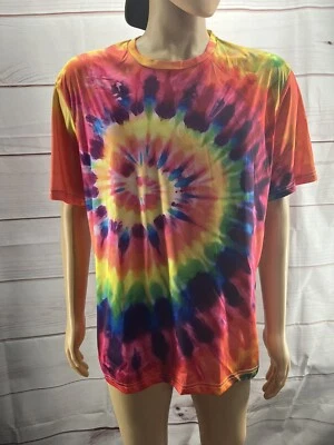 Hippie Tye Dye Dude Men's Halloween Costume Shirt.XL.New - Image 1 of 4