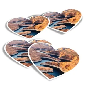 4x Heart Stickers - Grand Canyon Nevada Arizona USA #16382 - Photo 1/8