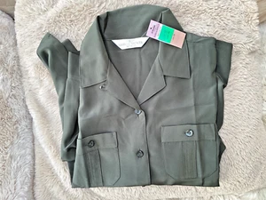 Ladies Marks and Spencer Olive Green, Long Seeve Blouse. New - Picture 1 of 3