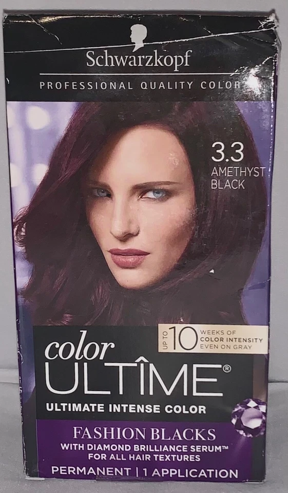Color de cabello Schwarzkopf Color Ultime Ultimate color intenso, negro amatista 3,3 Foto 1 de 1