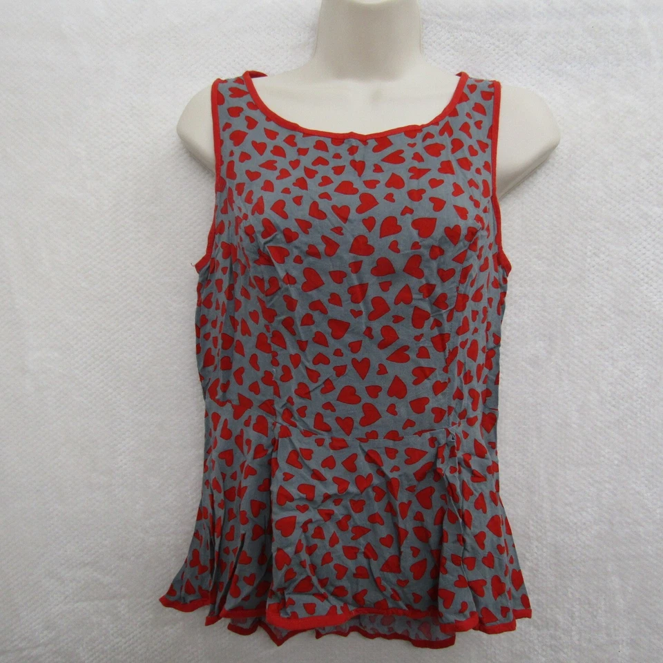 Xhilaration Niñas Top Camisa Blusa Grande Rojo Corazón Sin Mangas Amor San Valentín Foto 1 de 4