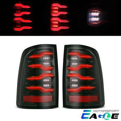 Luces traseras LED negras-rojas para Dodge Ram 1500 2500 3500 serie LUXX 2009-2018 Foto 1 de 4