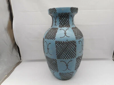 Vintage Keramik Bodenvase – Blau/Schwarz „Ornamente“ West Germany – Nr. 241-47  - Bild 1 von 4