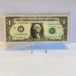 "W Note" $1 Dollar Bill Series 2009 * Fancy S/N * US Paper Currency - Picture 1 of 2