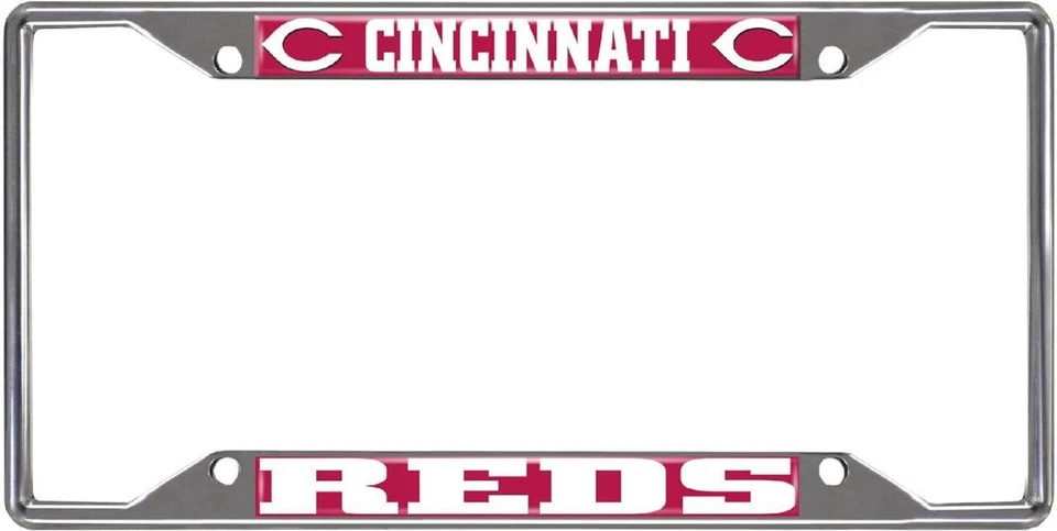Cincinnati Reds Fanmats Chrome Metal License Frame [NEW] MLB Car Plate Truck - Image 1 of 1