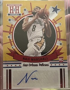 2020-21 Panini Chronicles Hometown Heroes Naji Marshall Auto Rookie Red Letters