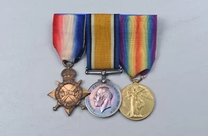 WWII BRITISH 1914-15 STAR TRIO TO SOUTH WALES BORDERERS - Bild 1 von 12