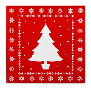 Serviette White Tree in Rot aus Linclass® Airlaid 40x40cm, 12 St. - Weihnachten - Bild 1 von 10