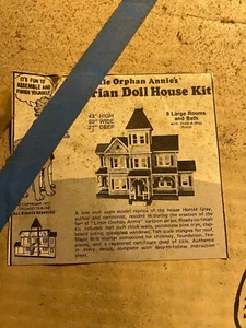 Vintage Little Orphan Annie Victorian Wood Dollhouse - New in box - Kit 901 - Picture 1 of 11