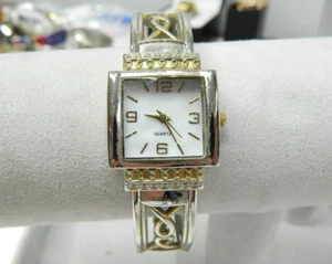 Beautiful silver tone cuff/Bangle style lady's watch/wristwatch - Picture 1 of 6