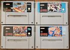 Snes - Theme Park, Total Carnage, Soccer Shootout, Bubsy. Cartridges Only.