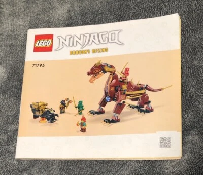 LEGO NINJAGO Heatwave Transforming Lava Dragon 71793 MANUAL BOOKLET ONLY - Image 1 of 3