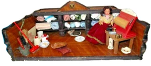 Antiker Puppenstoffladen / Kaufladen aus Deutschland - Bild 1 von 11