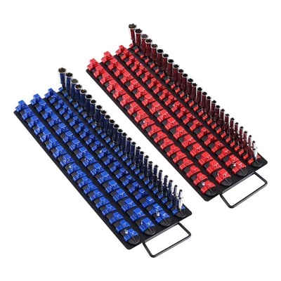 Uimoso Portable Socket Organizer Set 2PCS 160 Clips Steel Socket Tray Metric/SAE - Image 1 of 4