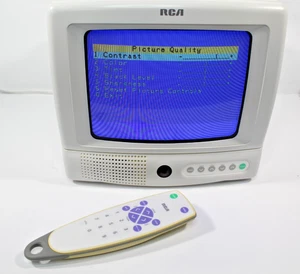 Vintage RCA CRT 9" Inch TV Retro Gaming Model E09344 With Remote Antenna Tested - Bild 1 von 7