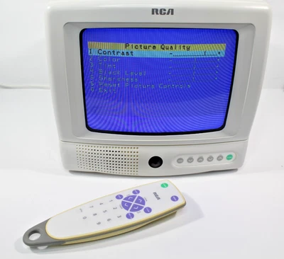 Vintage RCA CRT 9" Inch TV Retro Gaming Model E09344 With Remote Antenna Tested - Image 1 of 4