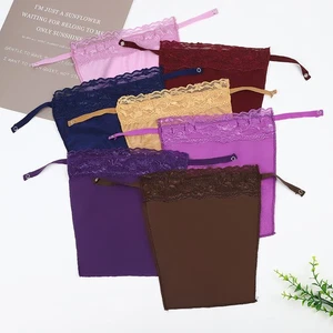 1x Ladies Cami Secret Lace Clip-on Mock Camisole Bra Overlay Modesty Panel Solid - Picture 1 of 20