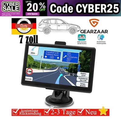 7 Zoll GPS Navi Navigation für Auto LKW PKW Navigationsgerät 8G EU Karten DE - Bild 1 von 4