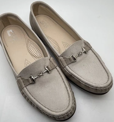 Mocasines SAS San Antonio Metro Beige Cuero Tostado 8 ANCHOS Horsebit Foto 1 de 4