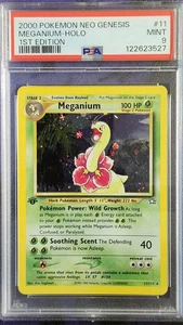 Pokemon PSA 9 Meganium Holo 11 Neo Genesis 1st Edition - Picture 1 of 2