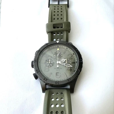 NIXON Nixon 48-20 Chronograph Men's Watch Black Battery Replaced Repair - Image 1 of 4