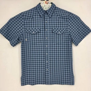 GameGuard Pearl Snap Shirt Mens Small Western Cowboy Rodeo Plaid Short Sleeve - Picture 1 of 11