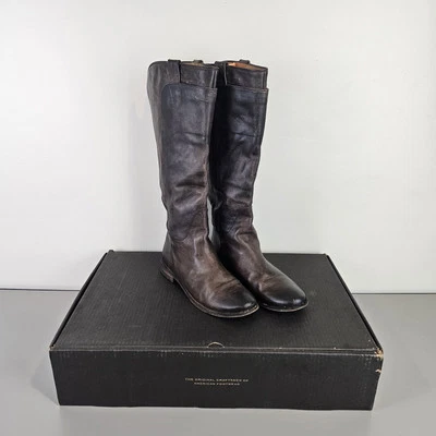 Botas de montar altas Frye Paige para mujer pizarra/marrón oscuro talla 9M con caja Foto 1 de 4
