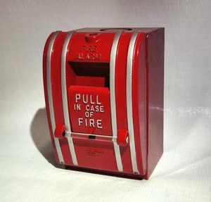 Edwards EST SIGA-270 Fire Alarm Pull Station w/ Glass Rod & Red 27193-11 Box - Picture 1 of 5