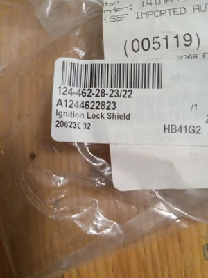 MERCEDES-BENZ E W124 Ignition Lock Shield Cover A1244622823 NEW GENUINE - Image 1 of 4