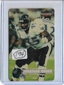(194) 1996 PRO LINE INTENSE II ~ JONATHAN OGDEN $3 ROOKIE PHONE CARD #37 LOT - Bild 1 von 2
