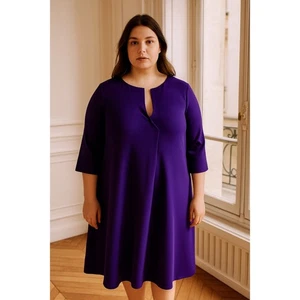Lane Bryant lila 3/4 Ärmel Etuikleid neu mit Etikett 14/16 - Bild 1 von 11