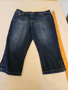Bandolino Mandie Jeans Women's Size 16 Dark Blue Straight Leg Stretch Pants - Picture 1 of 13