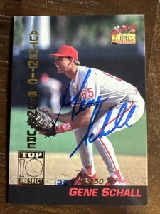 GENE SCHALL 1994 Signature Rookies #A1 Top Prospects Signatures AUTO PHILLIES - Picture 1 of 2