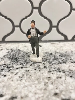 Grandeur Noel Victoriano Navidad Pueblo Hombre Traje Sombrero 2002 AC745 Foto 1 de 4