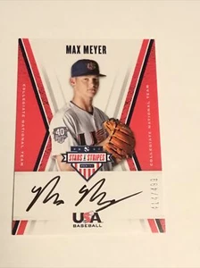 2019 Panini USA Baseball Stars & Stripes Black Ink 414/499 Max Meyer #CNTMM Auto - Picture 1 of 3