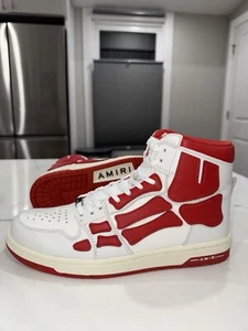 AMIRI  Skel Top High 'White Red' Sneakers Size 12US - 45EU - Picture 1 of 5