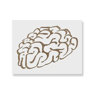 Brain Stencil - Durable & Reusable Mylar Stencils - Picture 1 of 5