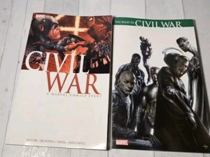 Marvel Civil War Graphic Novels Soft Cover Lot Of 2 MCU Comics - Picture 1 of 8
