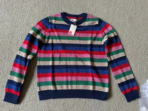 Mini Boden 13-14 Sparkly Knitted Sweater Multicolor Rainbow Cotton Wool Blnd - Picture 1 of 4