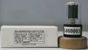 6SN7GTB Hammond NOS made in U.S.A 2 staple hole Amplitrex tested #1868003 - Picture 1 of 8