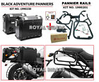 Royal Enfield Himalayan Pannier Pair , Black & Mounting Rails - Free Oil Filter