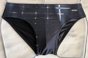 Traje de baño Arena para hombre negro baúl de natación Bried Slip 28 traje de baño piscina XS - Imagen 1 de 6