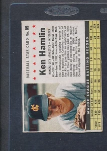 1961 Post Cereal #089 Ken Hamlin Athletics VG/EX *1020 - Picture 1 of 1