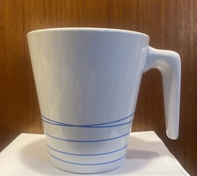 Taza de té de café turquesa blanca vintage IKEA Hurrig mango de palo Foto 1 de 4